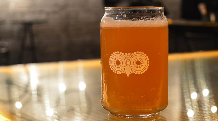 The Bumble Honey Blonde ale at The White Owl, Mumbai.