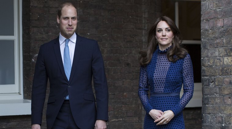 Prince William and Kate, the Duchess of Cambridge, center, attends a reception at Kensington Palace on Wednesday April 6, 2016, ahead of their tour to India and Bhutan. (Warren Allott/Pool via AP)