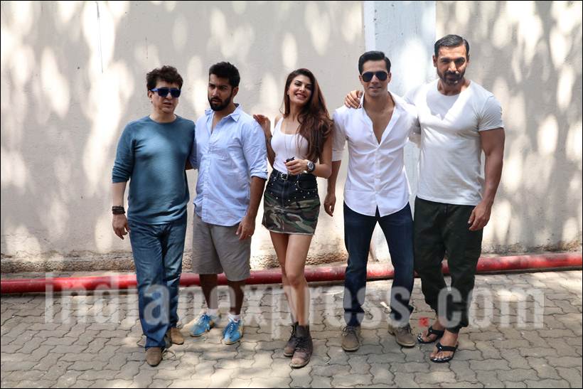 John abraham, Varun Dhawan, Jacqueline Fernandez, Dishoom, Dishoom Shoot, Dishoom wrap, Rohit Dhawan, John Varun Jacqueline, John Abraham Pics, Varun Dhawan pics, Jacqueline Fernandez Pics