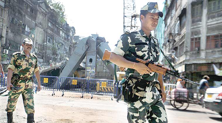 Central forces in Jorasanko, site of flyover collapse.