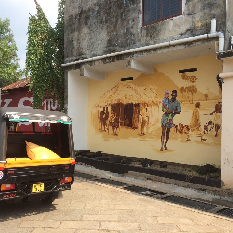Murals at Kottapuram market.