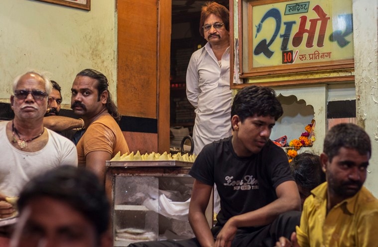Inside an “exclusive” samosa shop.