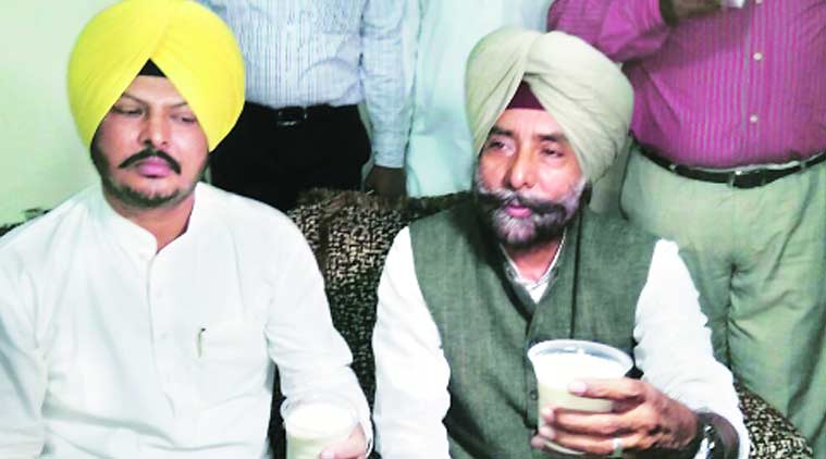 Brar (right) also denied suggestions that he was in talks with AAP but praised the party. Express