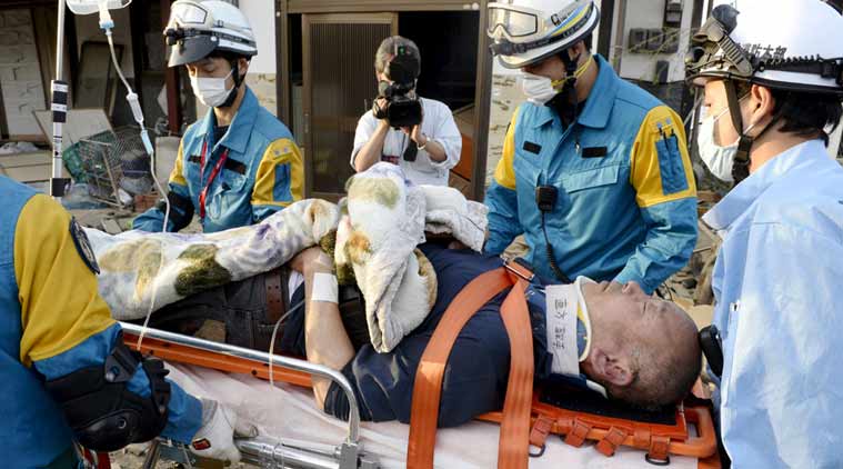 Image result for Death toll from Japan quake hits 44