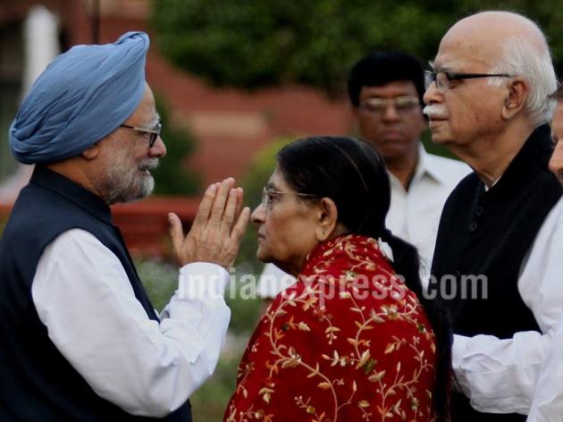 Manmohan Singh, L K Advani, Kamla Advani