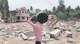 kerala temple tragedy, puttingal devi temple fire, rules violated at kerala temple, reason for fire at kerala temple, culprits of puttingal temple fire, temple fire reason