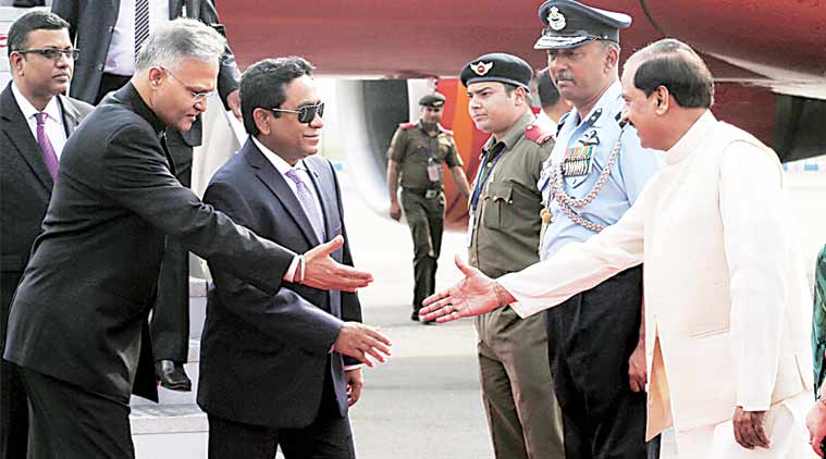 Abdulla Yameen, Maldives President India visit, Narendra Modi, Abdulla Yameen India Visit, Sushma Swaraj, Maldives india relations, Abdulla Yameen bilateral visit, India new