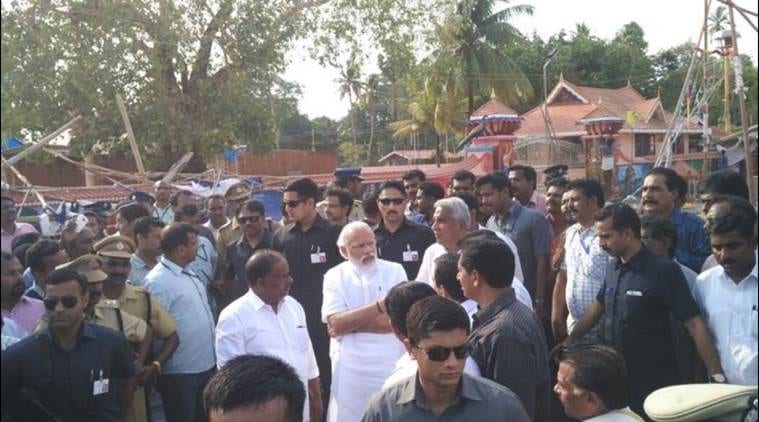 kollam, modi, narendra modi in kollam, kollam temple fire, kerala temple fire, temple fire kerala, kerala news, india news, latest news