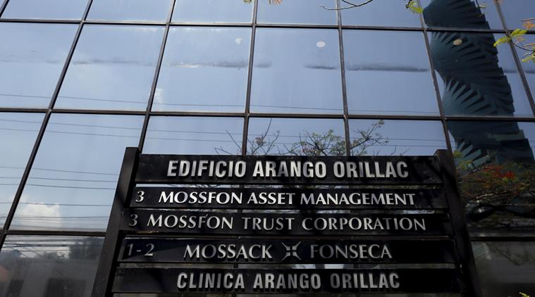 A company list showing the Mossack Fonseca law firm is pictured on a sign at the Arango Orillac Building in Panama City April 5, 2016. REUTERS/Carlos Jasso
