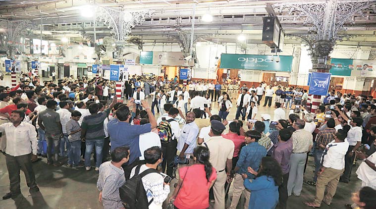 Hundreds of rail enthusiasts turned up to witness the last ride of the DC local on Saturday night. Dilip Kagda