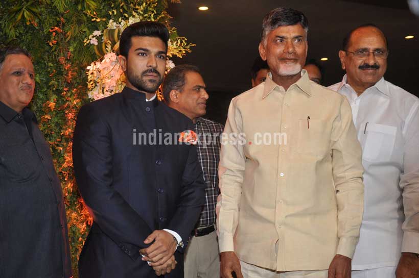 sreeja, sreeja reception, sreeja recpetion pics, sreeja marriage, chiranjeevi, chiranjeevi sreeja, chiranjeevi daughter, allu arjun, ram charan teja, venkaiah naidu, chandrababu naidu, aravind swami, rakulpreet, radhuka sarathkumar, sreeja wedding recpetion pics, entertainment