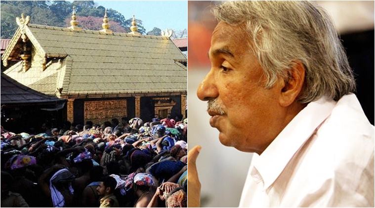 Sabarimala temple, oommen chandy, sabarimala temple row oommen chandy, women's entry, Sabarimala temple women, Sabarimala women, women, ban, entry ban, menstrual age, supreme court, SC Sabarimala temple, Bhagwad Gita, Vedas, Upanishads, india news