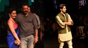 Sidharth Malhotra on the ramp, Sanjay Dutt off it