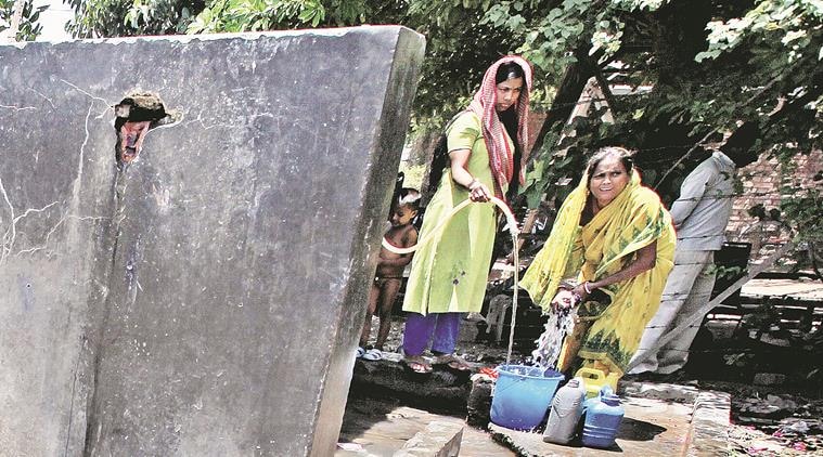 Slum colony no. 4 industrial area phase-I of Chandigarh. Express photo