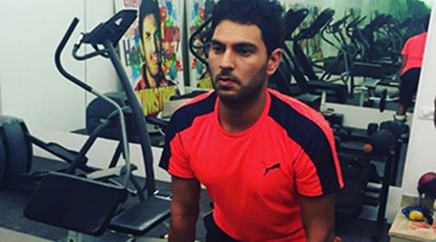Injured Yuvraj Singh hits the gym to get ready for IPL 2016