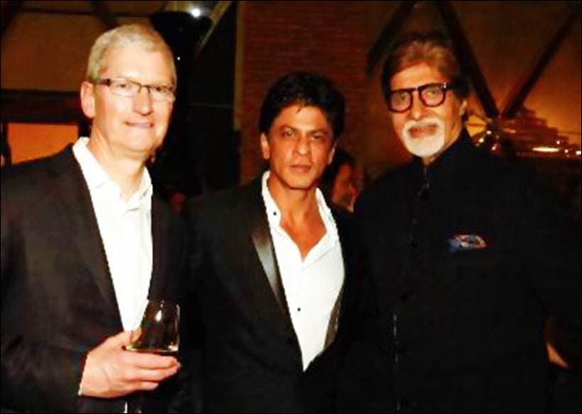 sahh rukh khan, tim cook, amitabh bachchan