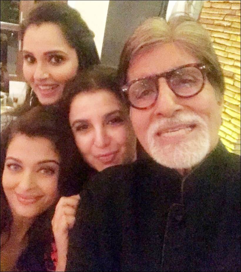 aishwarya rai bachchan, amitabh bachchan, farah khan, sania mirza