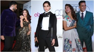 Aishwarya, Abhishek walk hand-in-hand, Sonam, Akshay, Jacqueline at an award show; see pics