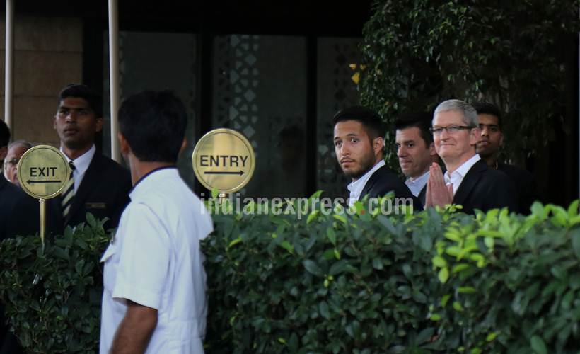 Apple, Tim Cook, Apple CEO Tim Cook, Tim Cook India visit, Tim Cook India visit, Tim Cook in India, Tim Cook visit, Tim Cook Mumbai, Tim Cook India exclusive pictures, Tim Cook india hyderabad, India development centre, India new iphone, technology, technology news