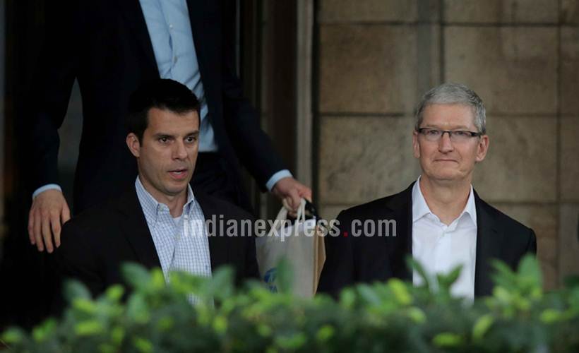 Apple, Tim Cook, Apple CEO Tim Cook, Tim Cook India visit, Tim Cook India visit, Tim Cook in India, Tim Cook visit, Tim Cook Mumbai, Tim Cook India exclusive pictures, Tim Cook india hyderabad, India development centre, India new iphone, technology, technology news