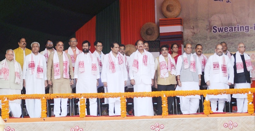 Sonowal, Sarbananda Sonowal,Assam, Assam CM, Assam CM Sarbananda Sonowal, Assam CM swearing in, Assam swearing in , Narendra Modi, Modi, Modi Assam, BJP Assam, BJP
