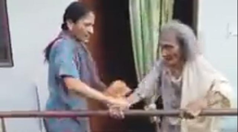 Daughter Brutally Beats 85 Year Old Mother Video Goes Viral Trending News The Indian Express