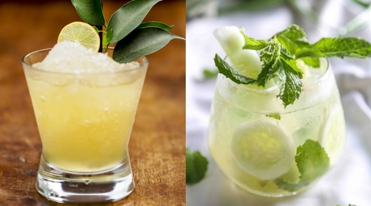 Green Goblin Caipivodka at Shiro (L), the summer cocktail menu at the Woodside Inn, Andheri, includes Cucumber Lemonade.