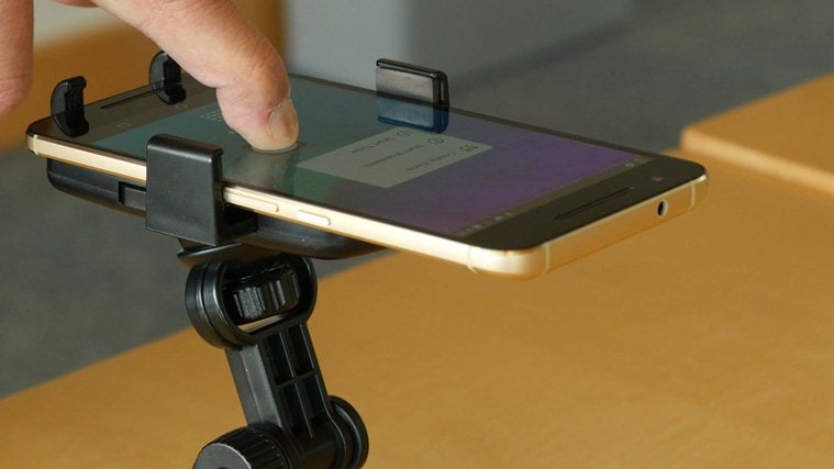 The researchers used ultrasonic waves to replicate the effects of 3D touch without the need for a special screen technology (Source: University of Michigan)