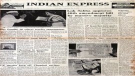 Jayaprakash Narayan, congress, Bharatiya Lok Dal, Jana Sangh, lok sabha, indian express newspaper, 40 years old newspaper, Amendment Bill, sanjay gandhi, indian express editorial