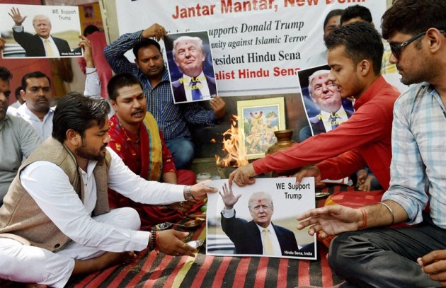 donald trump, hindu sena, trump, hindu sena, hindu sena trump, sena trump aarti, trump india, india trump, donald trump india, indians donald trump, india news