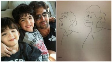 Hrithik Roshan, Hrithik Roshan sons, Hrehaan, Hridaan, Hrithik Roshan drawing, Hrithik, Hrithik Roshan film, Hrithik Roshan upcoming film, entertainment news