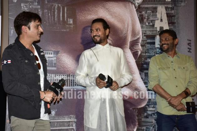Irrfan Khan, Irrfan Khan Madaari, Irrfan khan wife, Irrfan Khan son, Madaari, Madaari trailer launch, Jimmy Sheirgill, nishikant Kamat, Madaari trailer launch pics, Irrfan, Irrfan madaari, Entertainment news