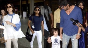 Shah Rukh Khan, Juhi Chawla with their kids; see pics