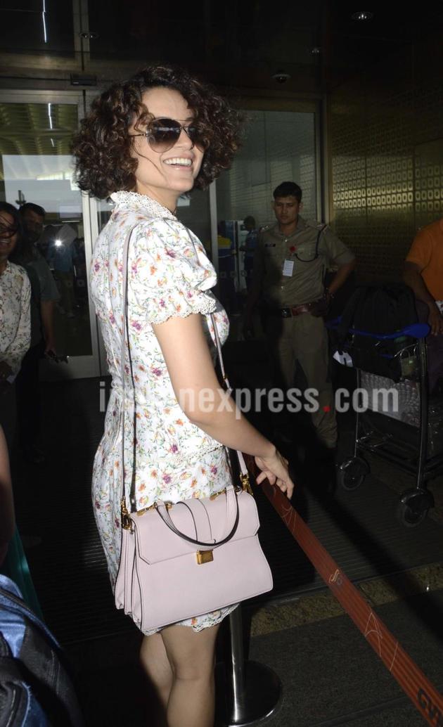 kangana ranaut, kangana ranaut national award, kangana ranaut pics, kangana ranaut airport pics, kangana ranaut delhi, kangana ranaut mumbai pics, kangana ranaut awards, national award, tanu weds manu returns, entertainment