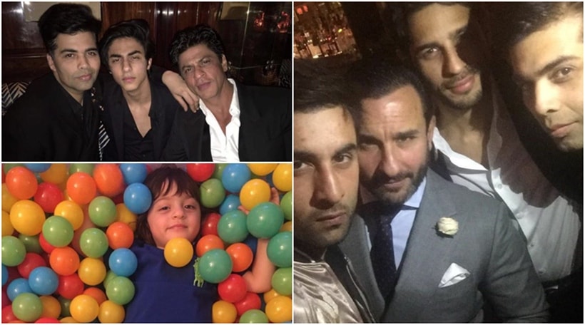 shah rukh khan, abram, karan johar, aryan khan, shah rukh khan son, shah rukh khan son pics, karan johar birthday pics, karan johar birthday pics, shweta bachchan, navya nanda, saif ali khan, kareena kapoor khan, kareena, saif kareena