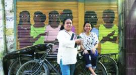 Khirkee Extension, Khirkee Extension lanes, painted lanes in Khirkee Extension, delhi painted lanes, Khoj Studios, artist Sreejata Roy, hauz rani, indian express talk