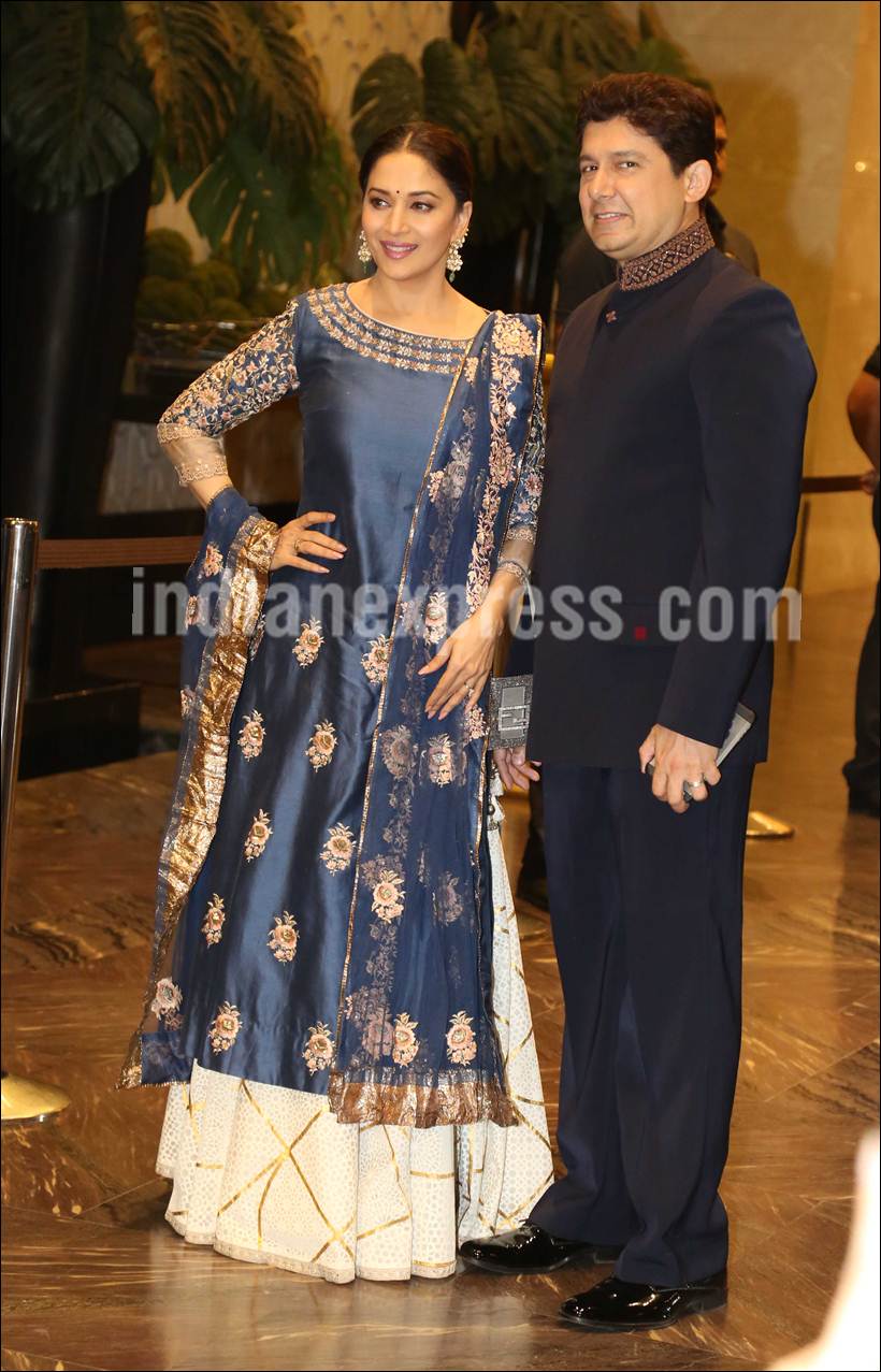 Preity Zinta, Preity Zinta reception, Preity Zinta wedding reception, Madhuri Dixit Nene, Srinam nene