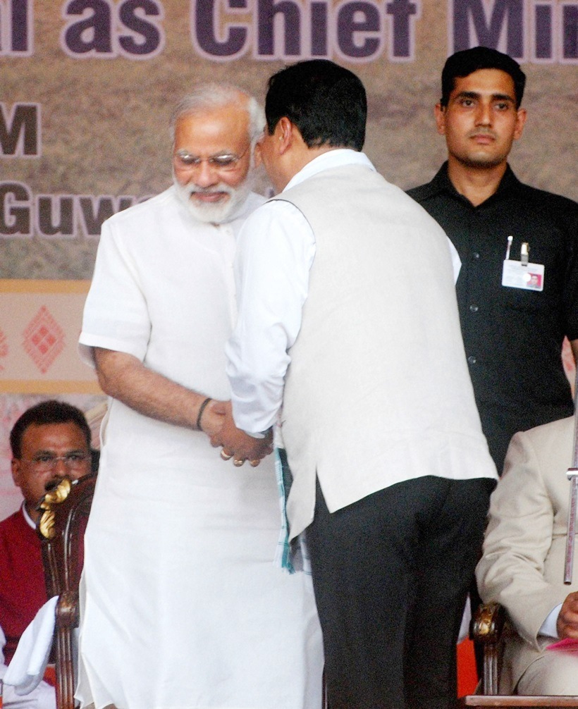 Sonowal, Sarbananda Sonowal,Assam, Assam CM, Assam CM Sarbananda Sonowal, Assam CM swearing in, Assam swearing in , Narendra Modi, Modi, Modi Assam, BJP Assam, BJP