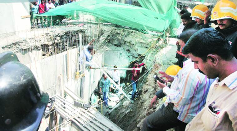mumbai, wall collapse, mumbai wall collapse, Mumbai Metropolitan Region Development Authority, MMRDA, MMRDA rehabilitation building, MMRDA, rehabilitation building, mumbai news