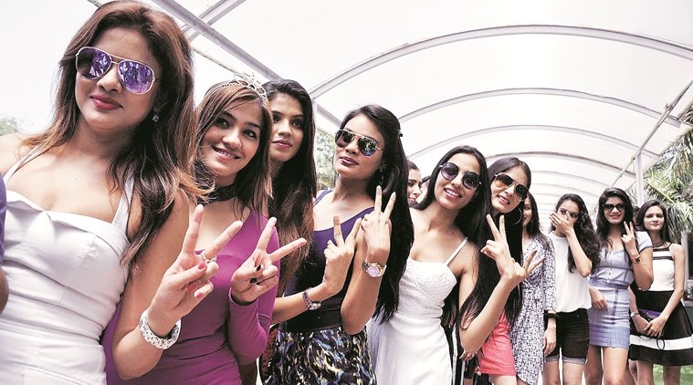 Models Showcasing NIIFT students collection during a conference regarding Anukama 2016 in one of the hotel in sector 10 Chandigarh on Sunday, May 22 2016. Express Photo by Sahil Walia
