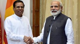 Narendra Modi, Modi, Maithripala Sirisena, Sirisena, Sri Lanka, Sri Lanka India, sri lanka president, Jaffna stadium, Duraiappah Stadium, india world, india news