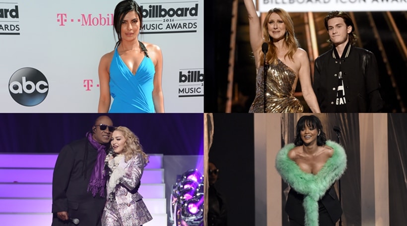 Priyanka Chopra, Ariana grande, Rihanna, Celine Dion, Billboard Music Awards, The Weeknd, Rene-Charles Angelil, Stevie Wonder