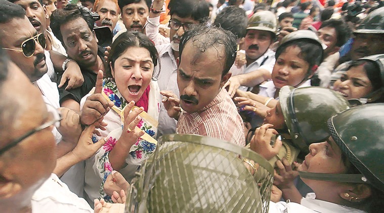  west bengal elections, post poll violence, west bengal post poll violence, BJP, mamata banerjee, roopa ganguly, TMC trinamool congress, indian express news, india news