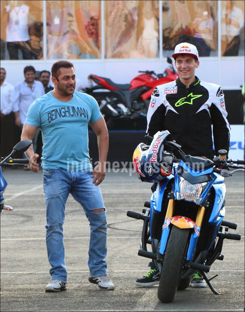 Salman Khan, Salman Khan photos, Zareen Khan, Zareen Khan song, Zareen Khan song launch, Zareen Khan photos, Salman Khan bike, Salman Khan news, entertainment photos