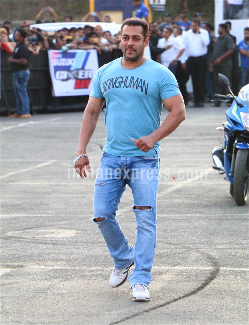 Salman Khan, Salman Khan photos, Zareen Khan, Zareen Khan song, Zareen Khan song launch, Zareen Khan photos, Salman Khan bike, Salman Khan news, entertainment photos