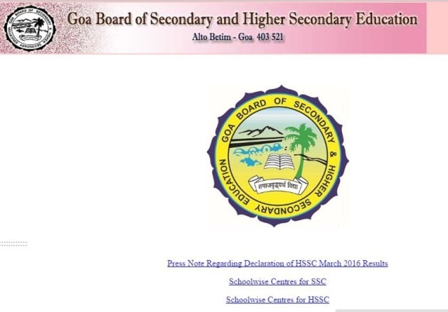goaresults.nic.in, GBSHSE, GBSHSE 12th Result, Goa HSSC Results 2016, GBSHSE Result 2016, Goa 12th Result, Goa Board Class 12th Results 2016, Goa Board HSSC Results 2016, Goa Intermediate Result, GBSHSE HSSC Results 2016,