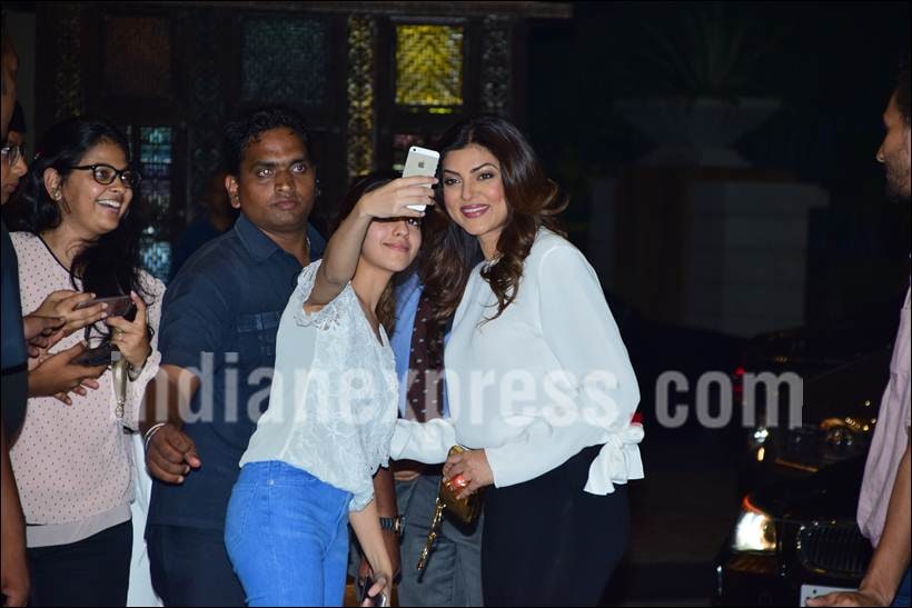 Preity Zinta, Preity Zinta reception, Preity Zinta wedding reception, Sushmita Sen