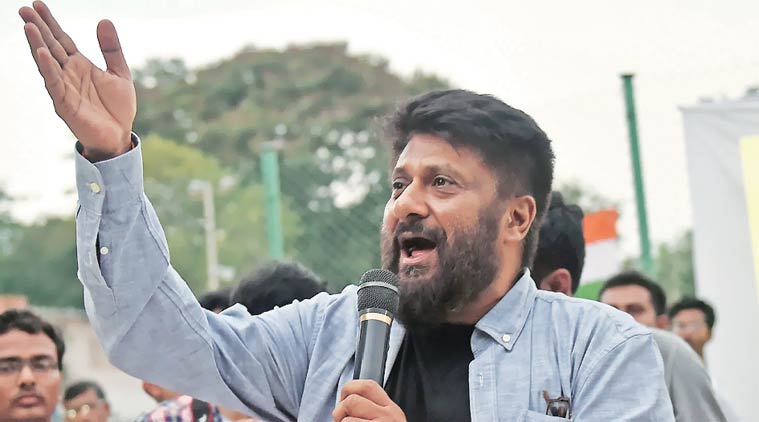 Vivek Agnihotri on the campus. (Express Photo)
