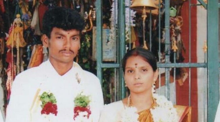 Till death do us part: Shankar and Kausalya on their wedding day.