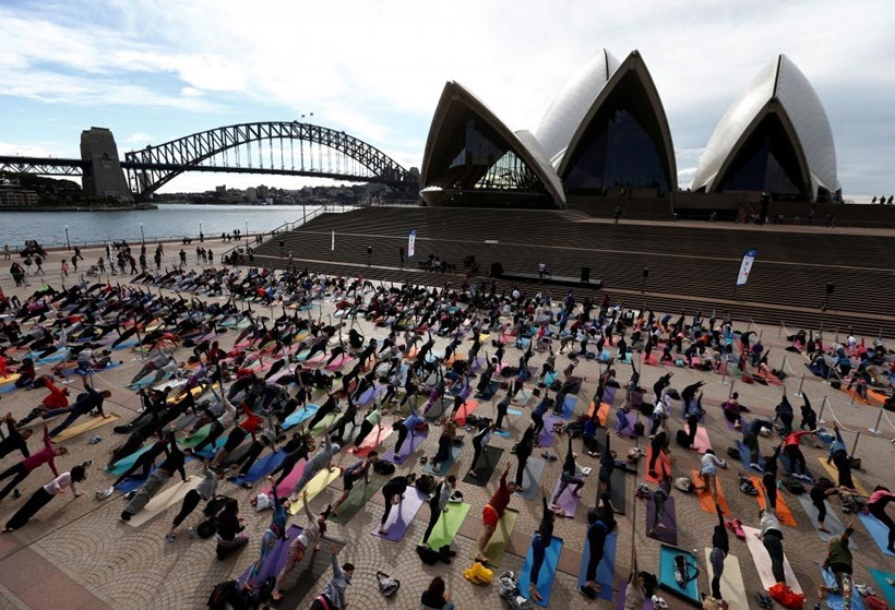 International Day of Yoga, International Day of Yoga 2016, International Yoga Day, World Yoga Day, yoga day, World Yoga Day in strange places, yoga day in front of Sydney Opera House, yoga day in SpiceJet, yoga day in water, yoga day in Siachen,